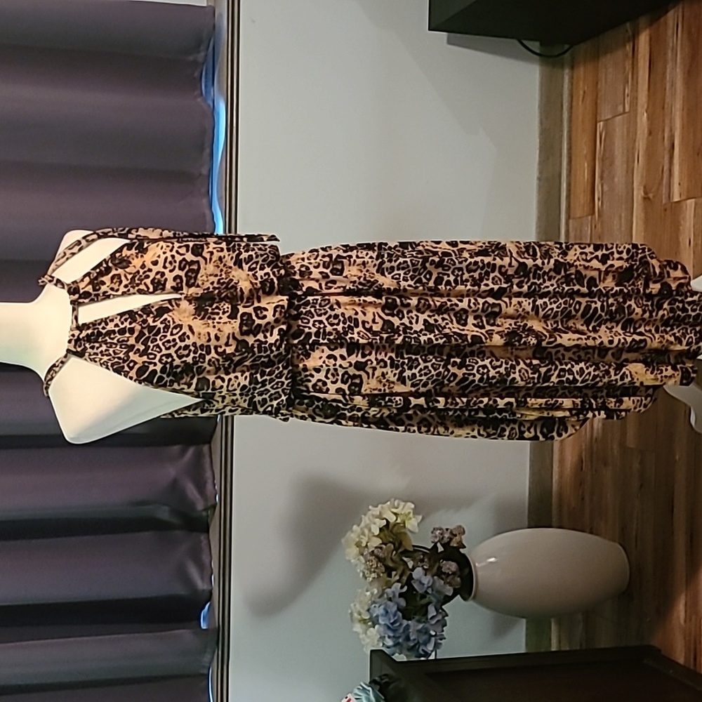 Shui Si Qing NWT Animal Print Dress  Size XL